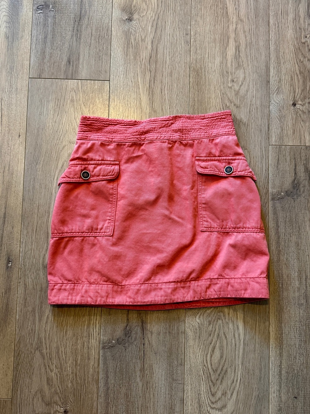 Anthropologie Coral Pocket Mini Skirt